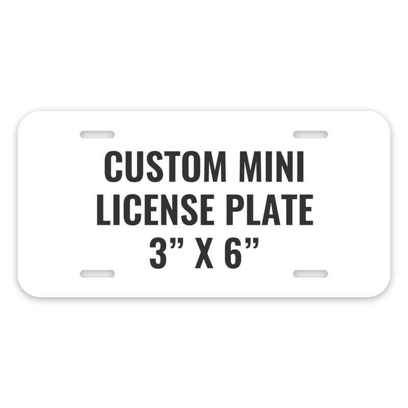 Mini License Plate for Bicycle or Toy Cars