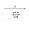 The Dimensions of the Mini License Plate Are 3 Inches by 6 Inches