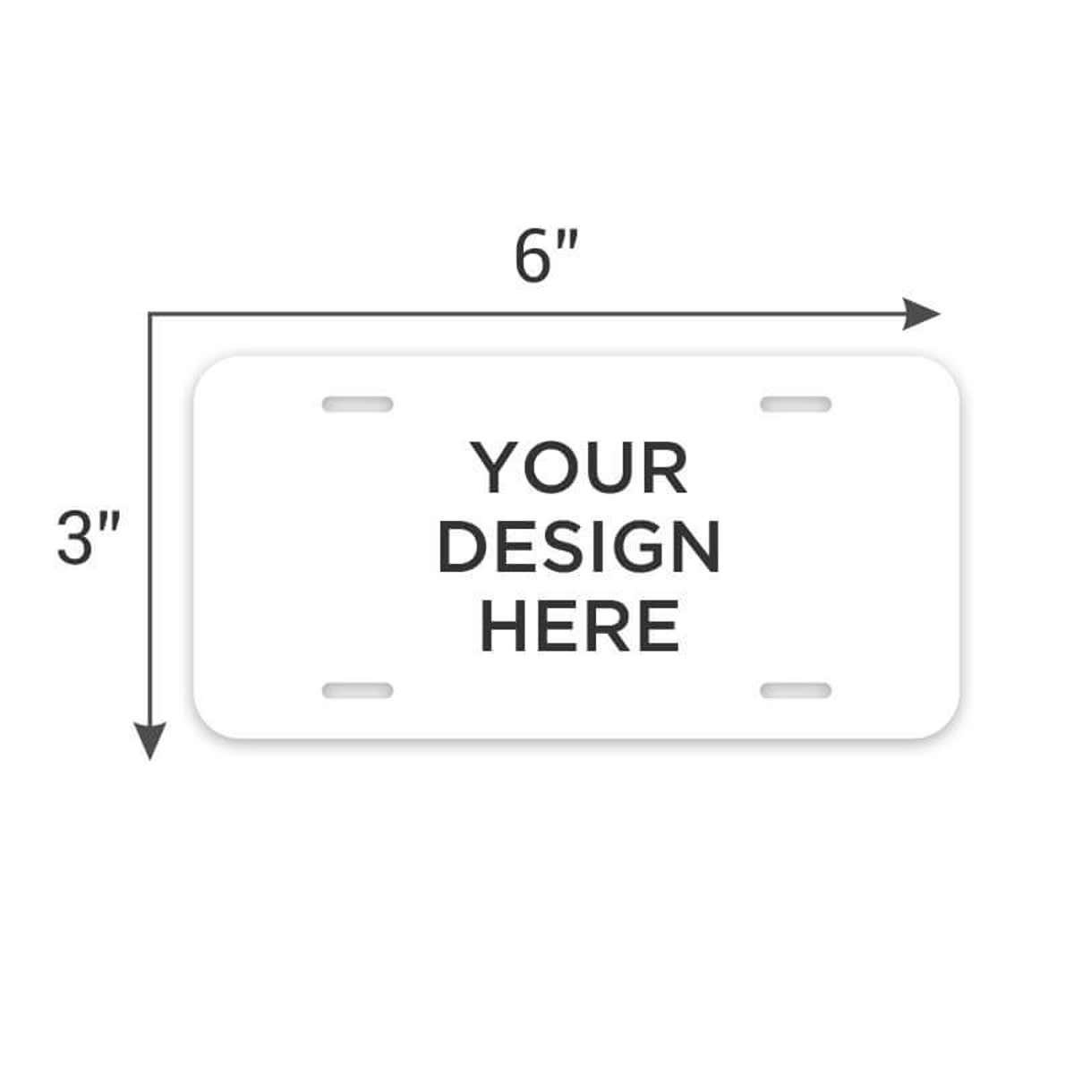 The Dimensions of the Mini License Plate Are 3 Inches by 6 Inches