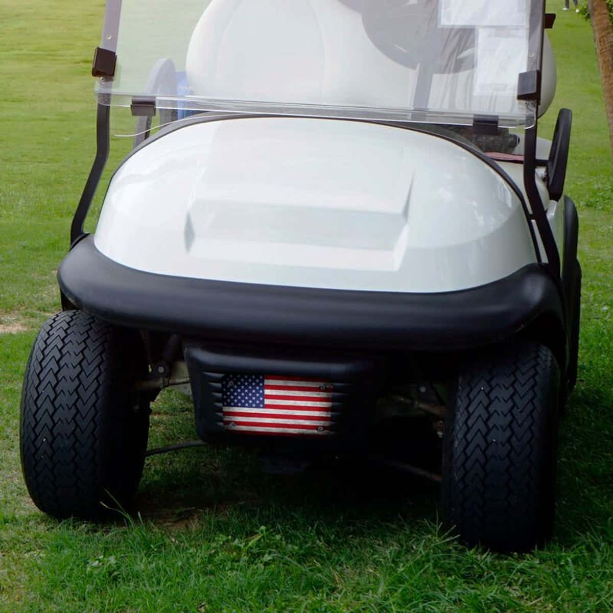 Custom Golf Cart License Plate with an American Flag Design