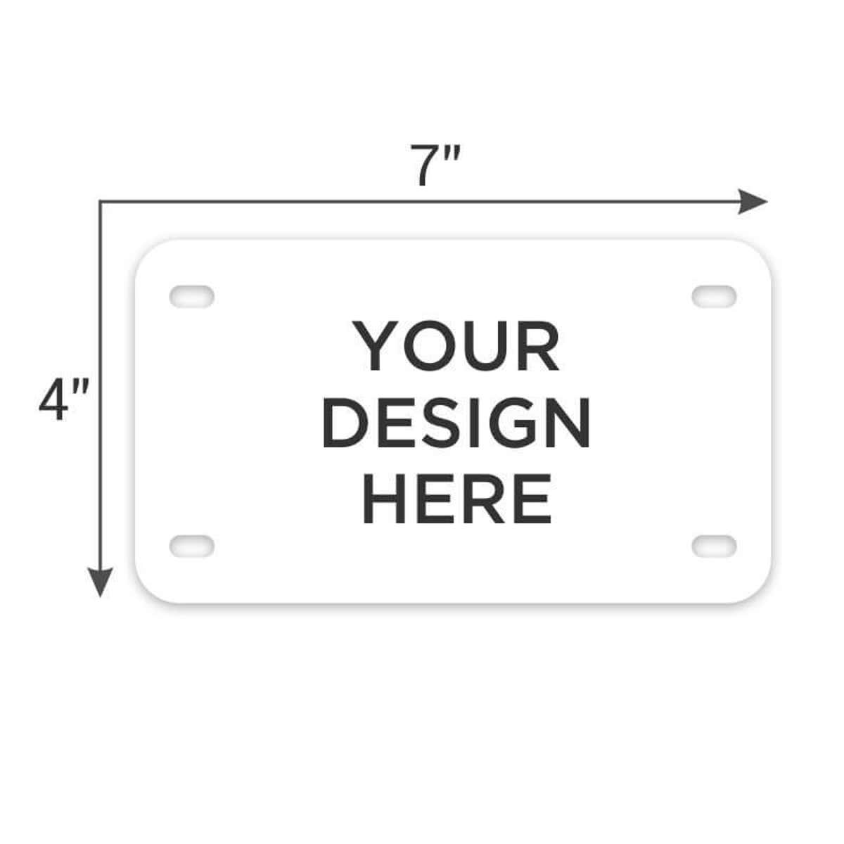 The Dimensions of the Mini License Plate Are 3 Inches by 6 Inches