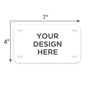 The Dimensions of the Mini License Plate Are 3 Inches by 6 Inches