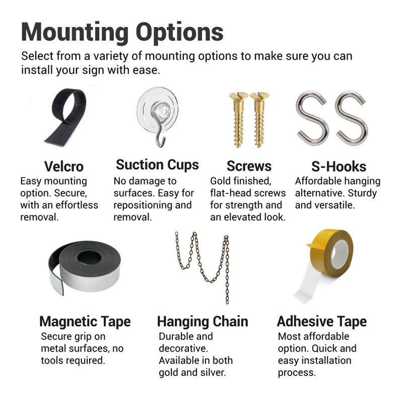 Multiple ADA sign mounting options to choose from