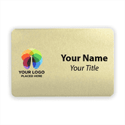 Custom Brushed 2" x 3" Gold Name Tag