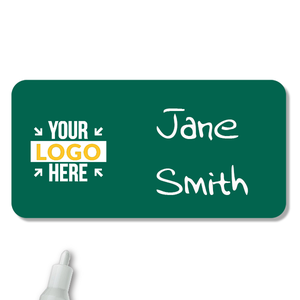 Customized 1.25 x 3 Chalkboard Reusable Name Tag - Example