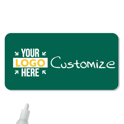 Customized 1.5 x 3 Chalkboard Reusable Name Tag - alternate view