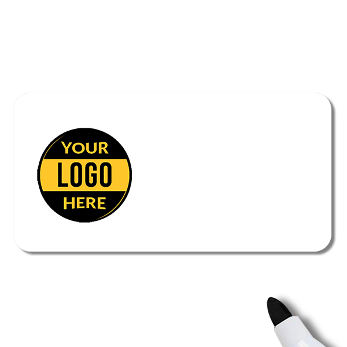 Customized 1.5 x 3 Dry Erase Reusable Name Tag - Blank