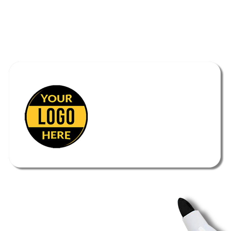 Customized 1.5 x 3 Dry Erase Reusable Name Tag - Blank