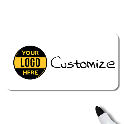 Customized 1.5 x 3 Dry Erase Reusable Name Tag - alternate view
