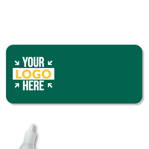 Customized 1.5 x 3.5 Chalkboard Reusable Name Tag - Blank