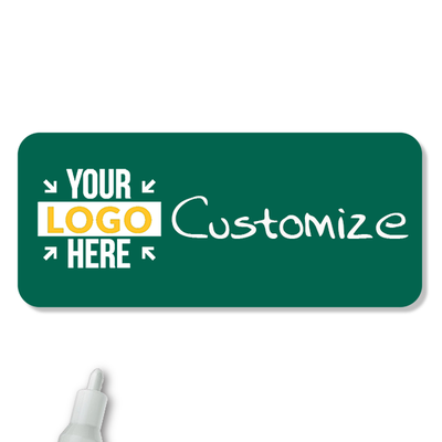 Customized 1.5 x 3.5 Chalkboard Reusable Name Tag - alternate view
