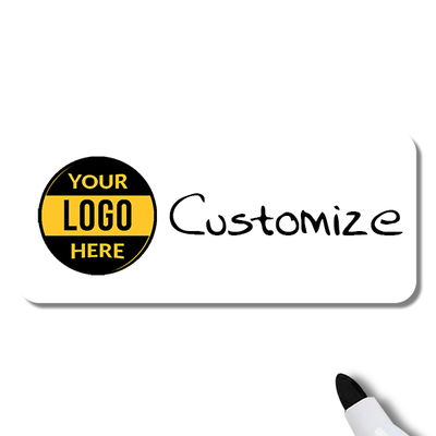 Customized 1.5 x 3.5 Dry Erase Name Tag - alternate view