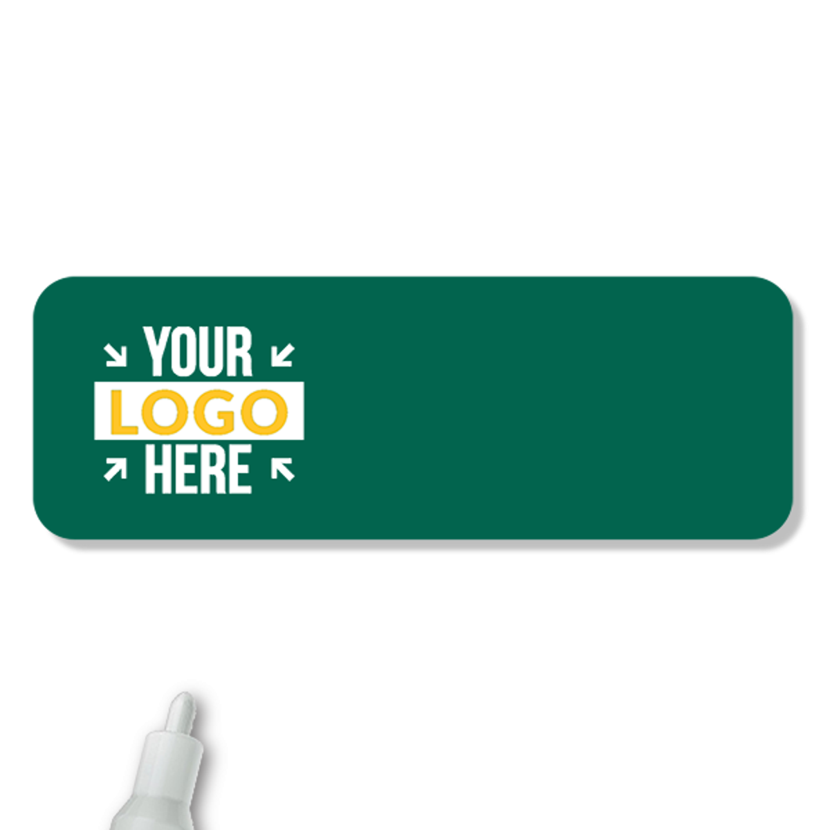 Customized 1 x 3 Chalkboard Reusable Name Tag - Blank