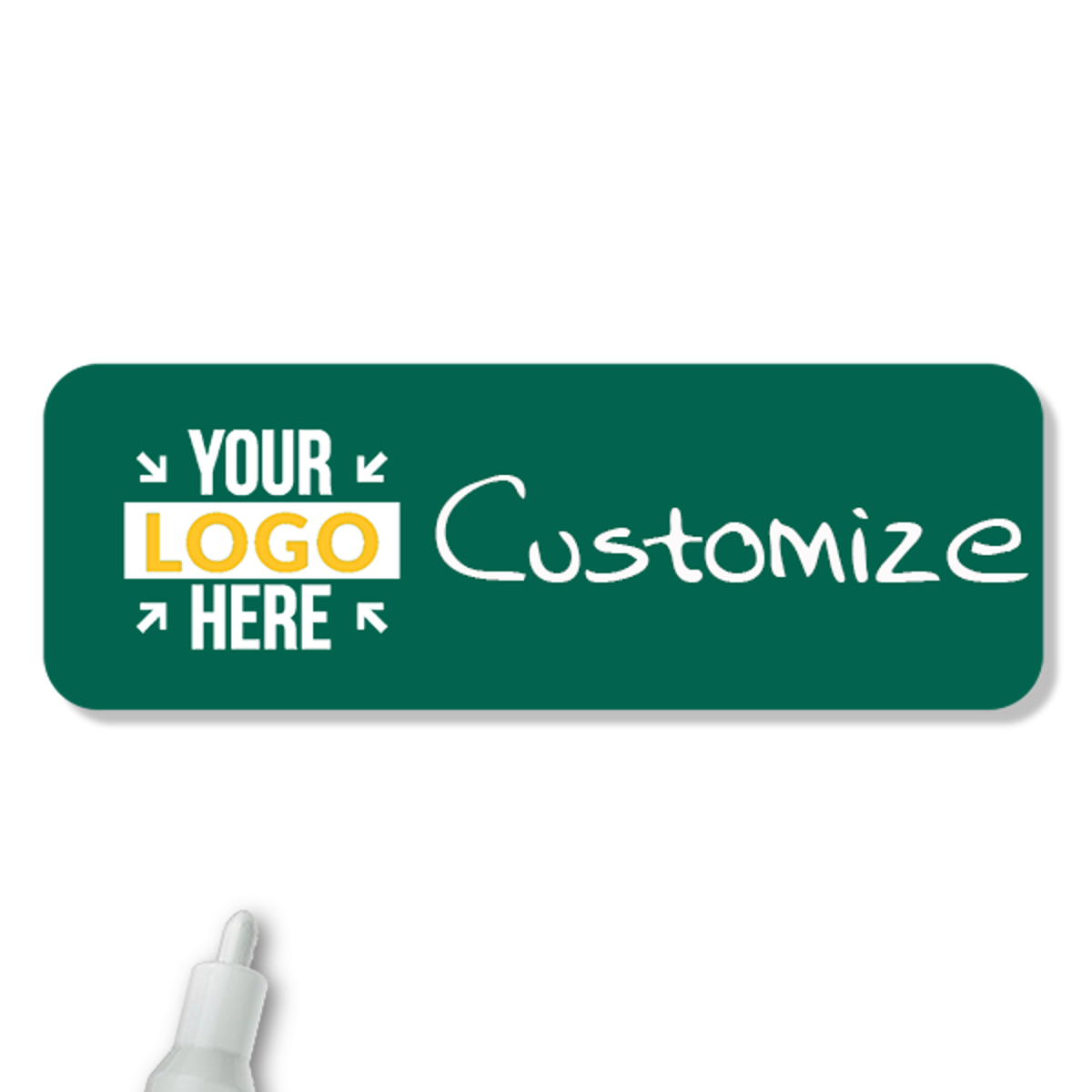 Customized 1 x 3 Chalkboard Reusable Name Tag