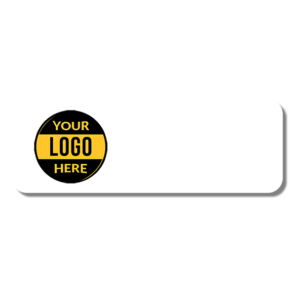 Customized 1 x 3 Dry Erase Reusable Name Tag - Blank