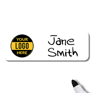 Customized 1 x 3 Dry Erase Reusable Name Tag - Example