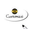 Customized Oval 1.5 x 3 Dry Erase Reusable Name Tag