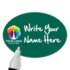 Customized Oval 1.75 x 2.5 Chalkboard Reusable Name Tag