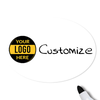 Customized Oval 1.75 x 2.5 Dry Erase Reusable Name Tag