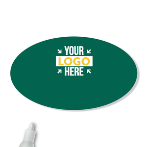 Customized Oval 1.75 x 3 Chalkboard Reusable Name Tag - Blank