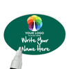Customized Oval 2 x 3 Chalkboard Reusable Name Tag