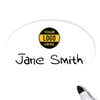Customized Oval 2 x 3 Dry Erase Reusable Name Tag - Example