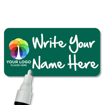 Customized 1.25 x 3 Chalkboard Reusable Name Tag
