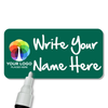 Customized 1.25 x 3 Chalkboard Reusable Name Tag