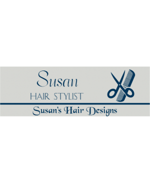 Hair Salon 3 Line Rectangle Name Badge A