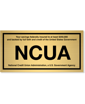NCUA Engraved Brass Wall Plate | 4