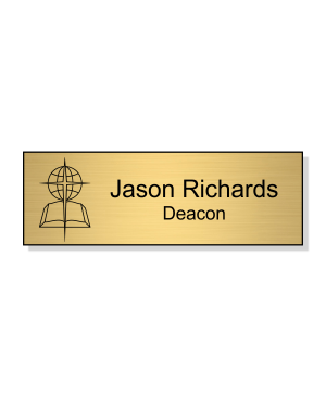Baptist Engraved Name Tag - Rectangle