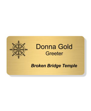Buddhist Faith Engraved Name Tag - Large Rectangle