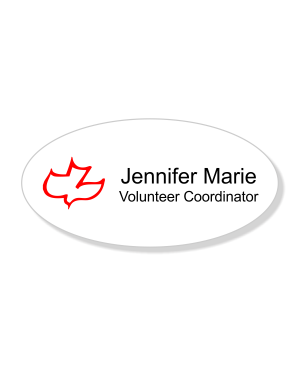 Calvary Full Color Name Tag - Oval
