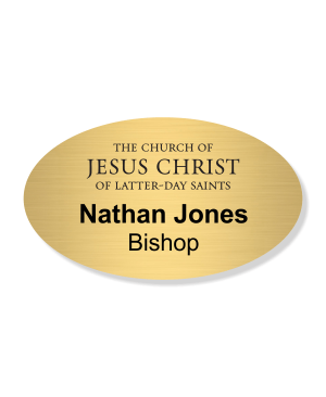 Church of Latter Day Saints Full Color Name Tag - Oval