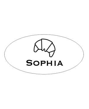 Oval 1 Line Bakery Name Badge A