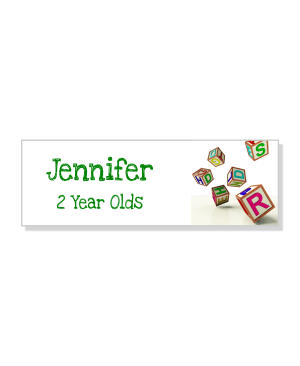Teacher Rectangle 2 Line Name Badge B