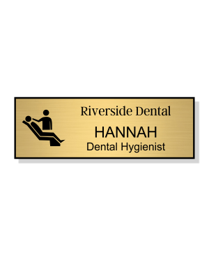 Dental Chair 3 Line Name Badge