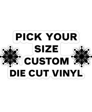 Pick Your Size Custom Horizontal Die Cut Vinyl