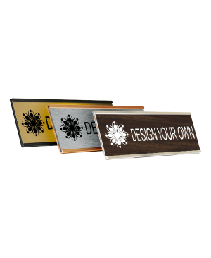 Engraved Wall Name Plate w/ Alum Holder | 2