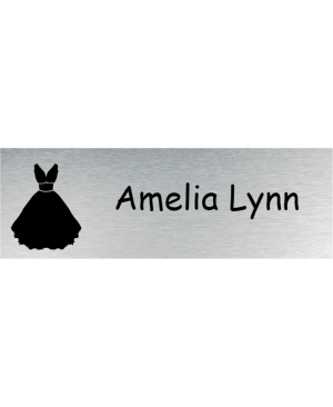 Bridal Shop 1 Line Rectangle Name Badge