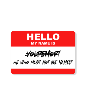 Hello My Name Is Voldemort Costume Name Tag