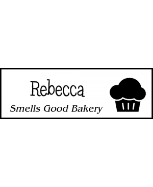 Bakery Muffin 2 Line Name Badge