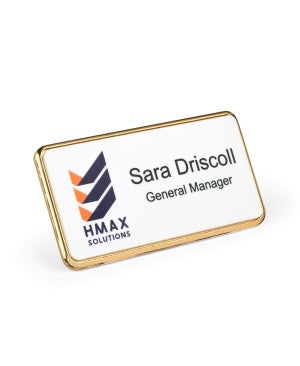 Medium Full Color Executive Badges with Rounded Corners