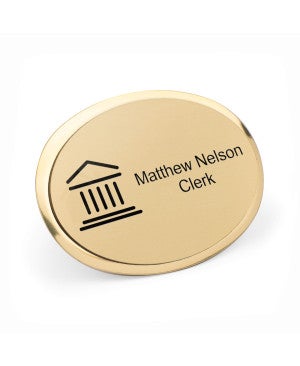 Law Office Oval Premier Name Tag