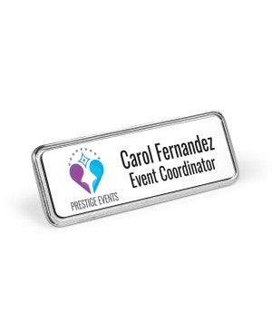 Small Full Color Executive Badges with Rounded Corners