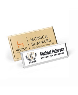 Design Your Own Beveled Metal Name Badges