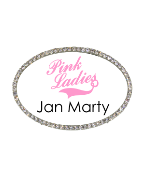 Pink Ladies Jan Marty Costume Name Tag