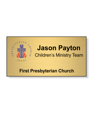 Small Presbyterian Church Name Badge