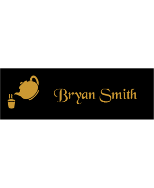 Tea & Coffee Shop Rectangle Name Tag