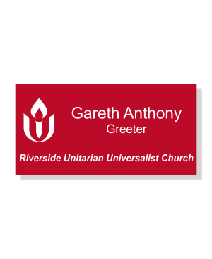 Unitarian Engraved Name Tag - Large Rectangle